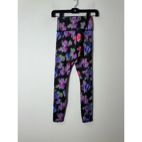 NWOT Ivy Collective Bright Multicolor Floral Leggigs Sz 2 - Picture 2 of 3